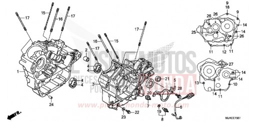 KURBELGEHAEUSE (VT750S) VT750SE de 2014